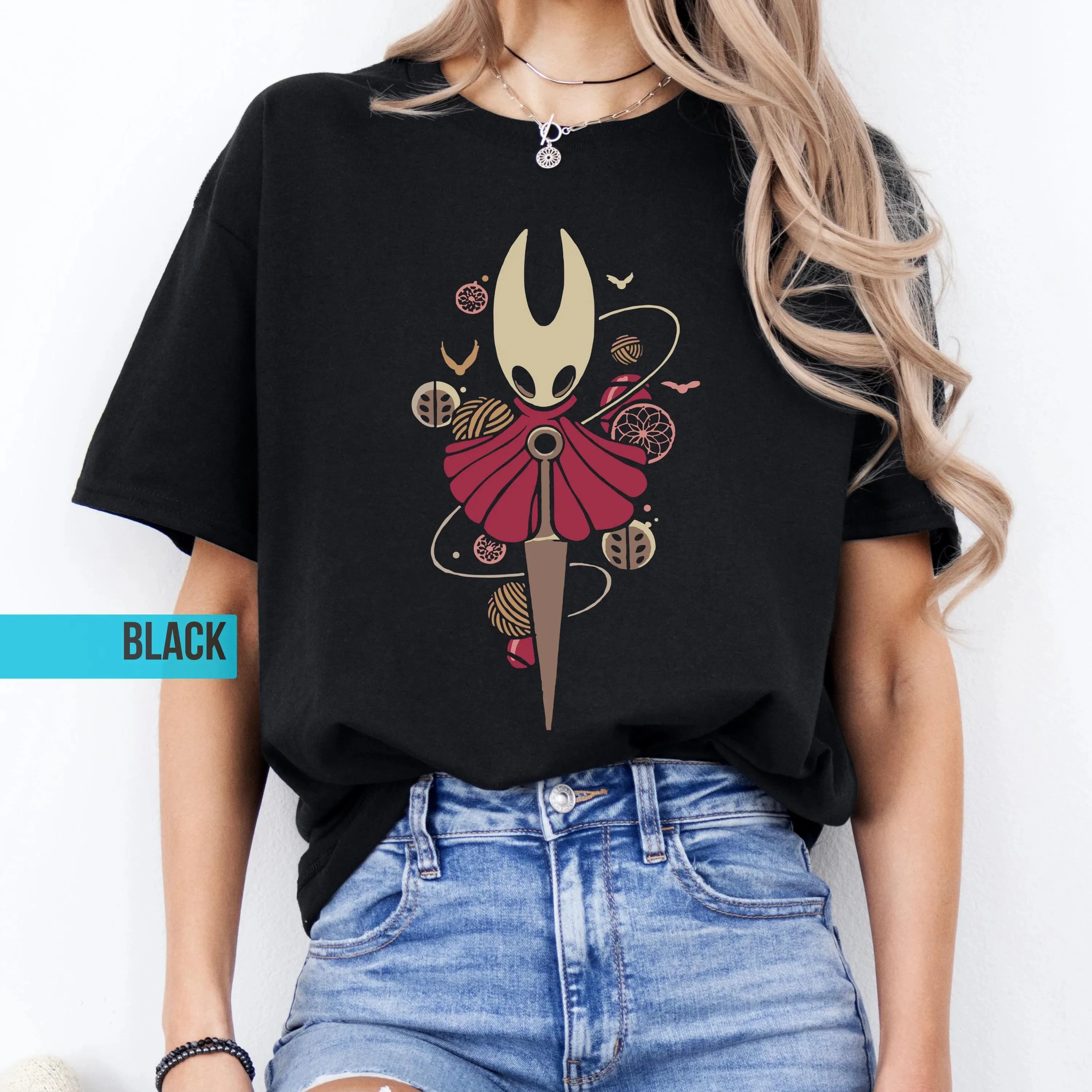 Summer Women's Vintage Hollow Knight Silksong T-Shirt Unisex Sweat-wicking and Breathable Tee Streetwear Oversized Loose Casual