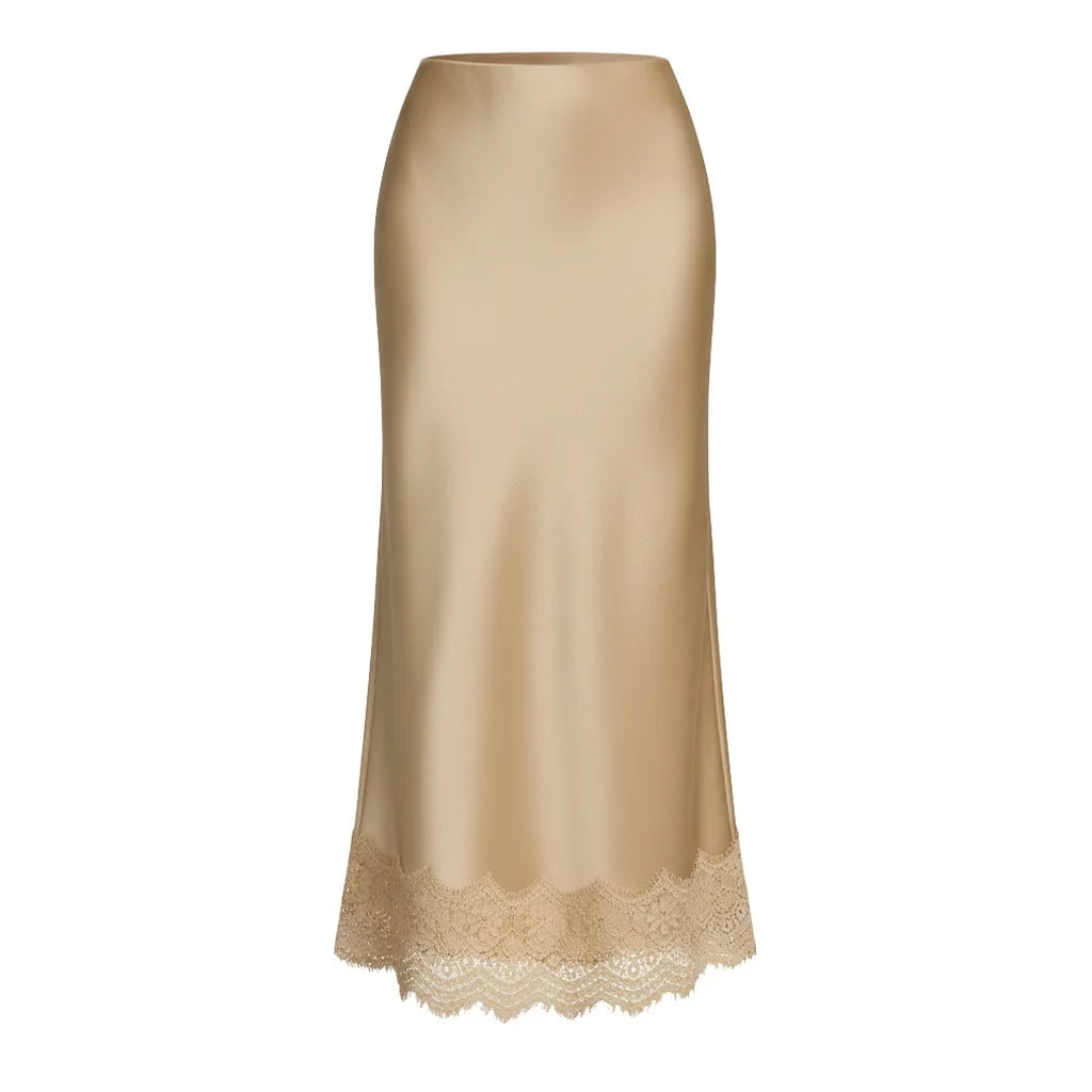 Women's Clothing Lace Half Skirt High-waisted Elastic And Elegant Hip-hugging Long Skirt For Women